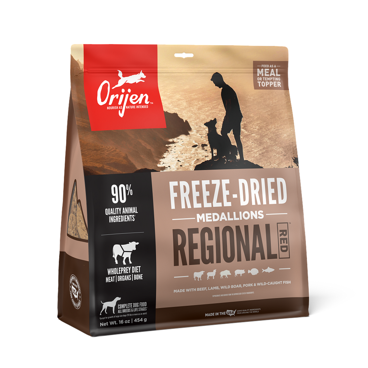ORIJEN Regional Red Grain-Free Freeze-Dried Dog Food & Topper