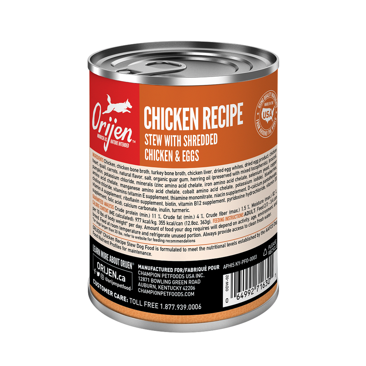 ORIJEN Chicken Recipe Stew with Shredded Chicken and Eggs Wet Dog Food