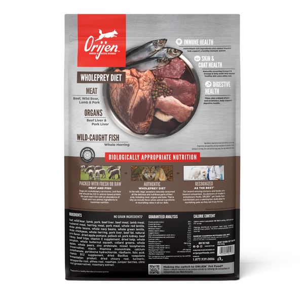 ORIJEN Regional Red ingredients and product detail