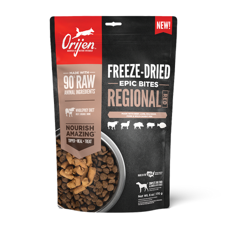 ORIJEN Regional Red Grain-Free Freeze-Dried Dog Food & Topper