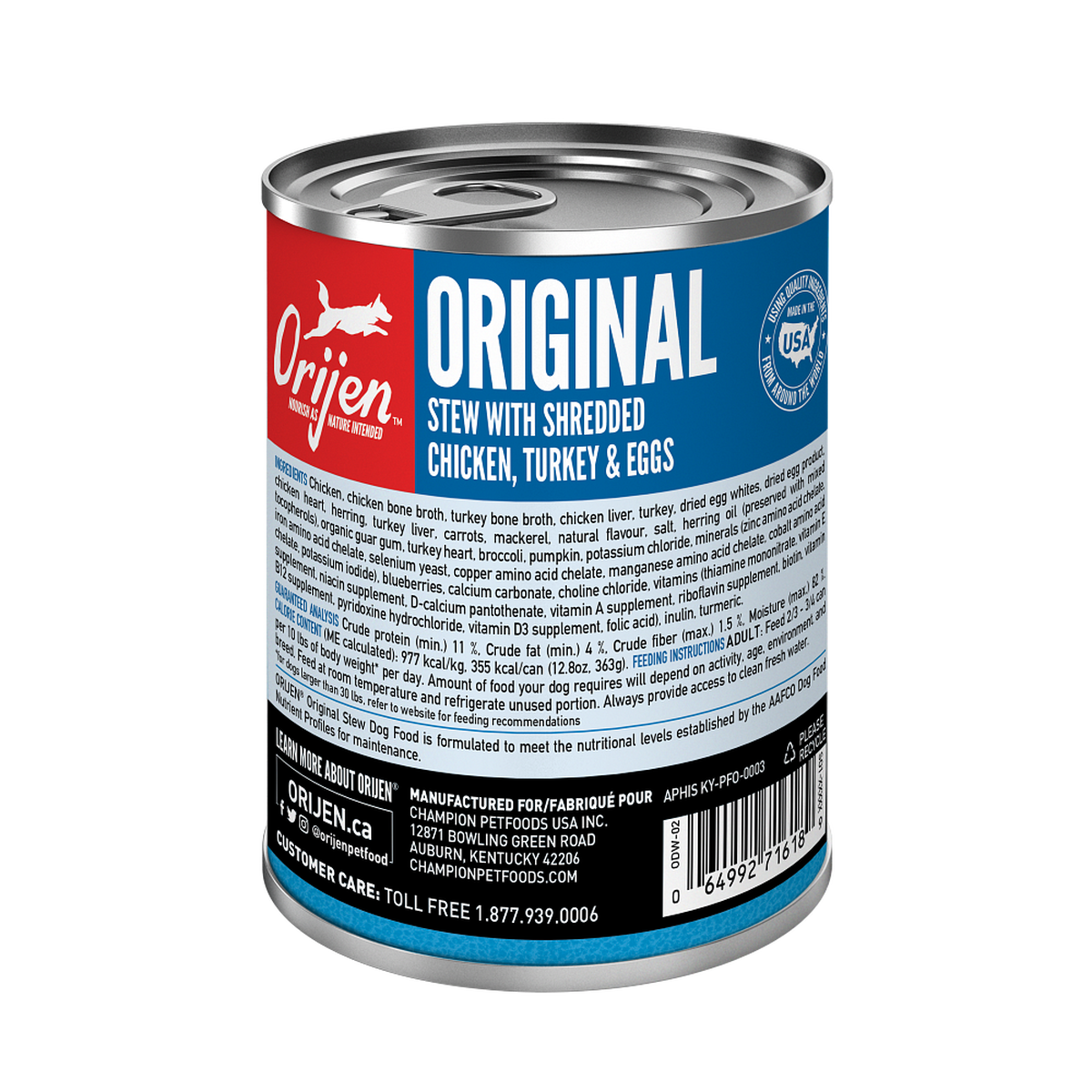 Orijen Original Stew Recipe with Chicken, Turkey & Eggs Wet Dog Food
