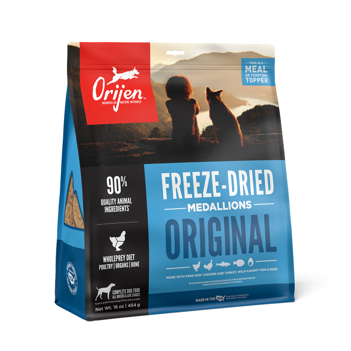 ORIJEN Original Grain-Free Freeze-Dried Dog Food & Topper