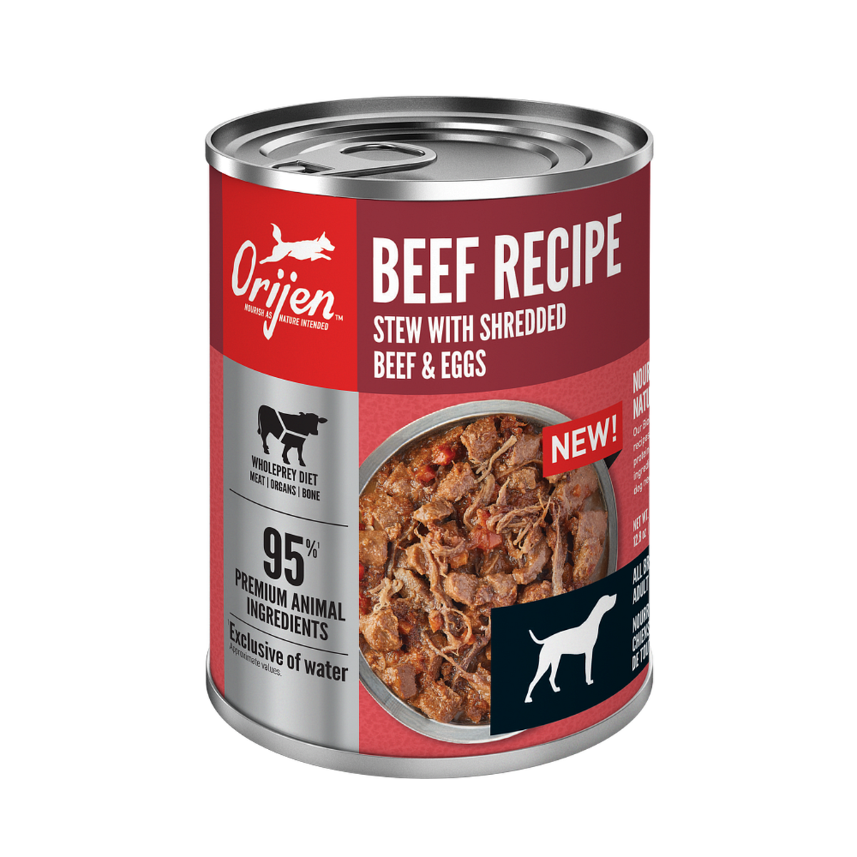 ORIJEN Beef Recipe Stew with Shredded Beef and Eggs Wet Dog Food