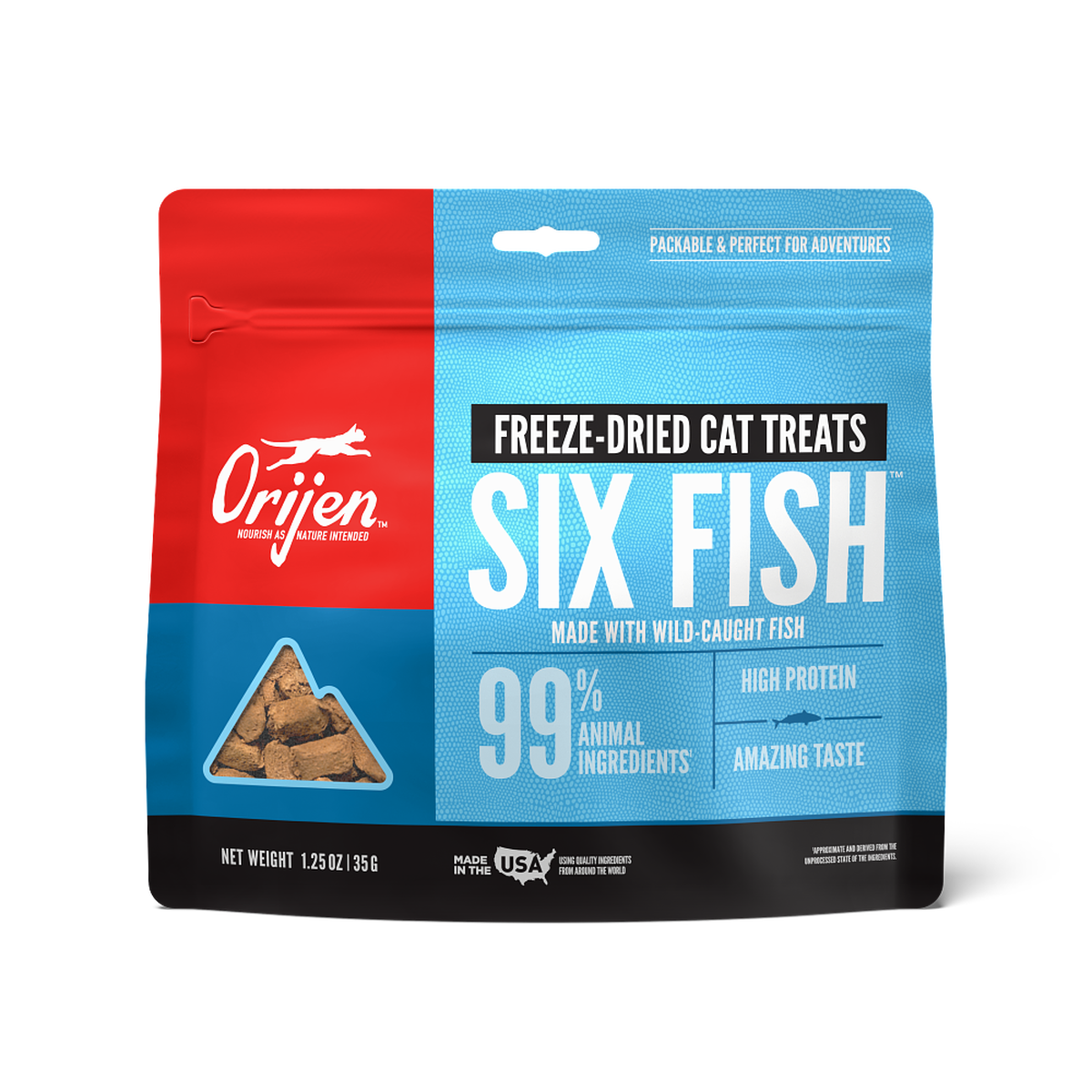 ORIJEN Grain Free Six Fish Freeze Dried Cat Treats
