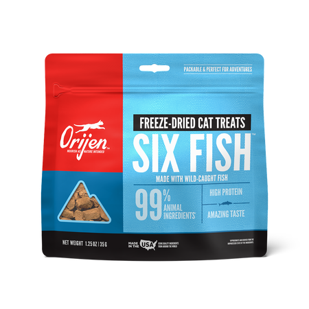 ORIJEN Grain Free Six Fish Freeze Dried Cat Treats